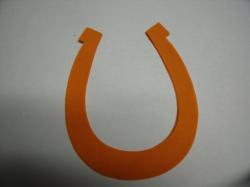 Horseshoe Laser Cut Appliques (Size: 5"H, Color: Orange  )