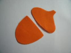 Acorn Laser Cut Appliques Set of 2 (Size: 3"W, Color: Orange)