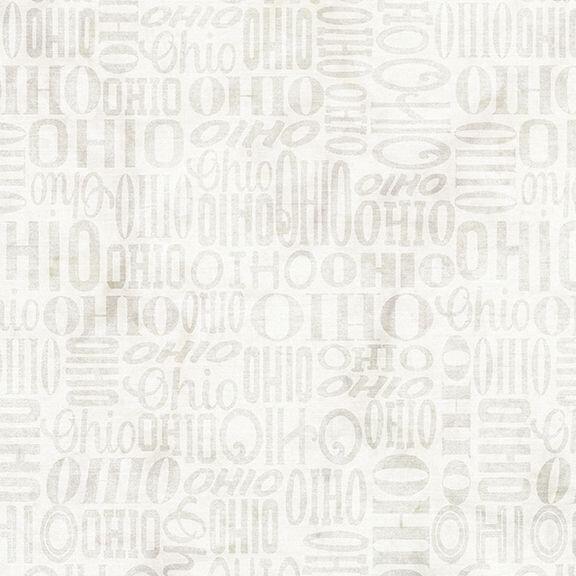 AOHSH - Ohio Words Neutral Cream (Price: Yardage)