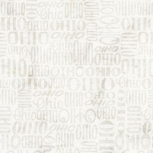 AOHSH - Ohio Words Neutral Cream (Price: Yardage)