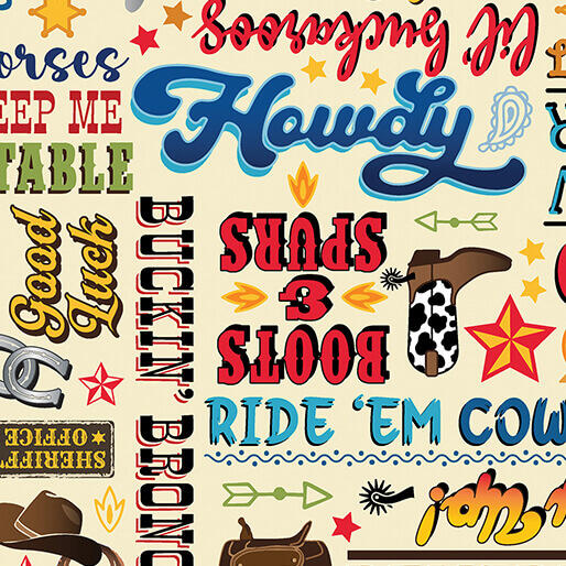 Lil Buckaroos - Wild West Words (Price: Yardage)