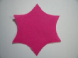 Flower Center Pointed Laser  Cut Appliques (Size: 2.25"H, Color: Hot Pink  )