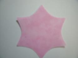 Flower Center Pointed Laser  Cut Appliques (Size: 2.25"H, Color: Tonal - Pastel Pink  )