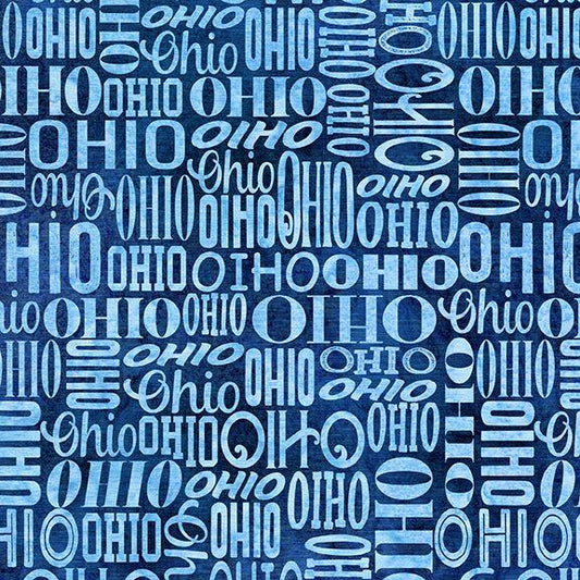 AOHSH - Words Blue Cornflower (Price: Yardage)