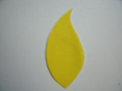 Flower Leaves Laser Cut Appliques (Size: Small, Color: Yellow )