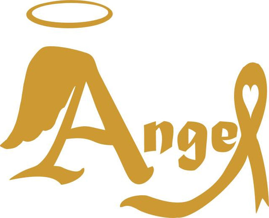 KIT - Awareness Angel Laser Cut Applique  (Color: Gold, Price: KIT with FUSIBLE )