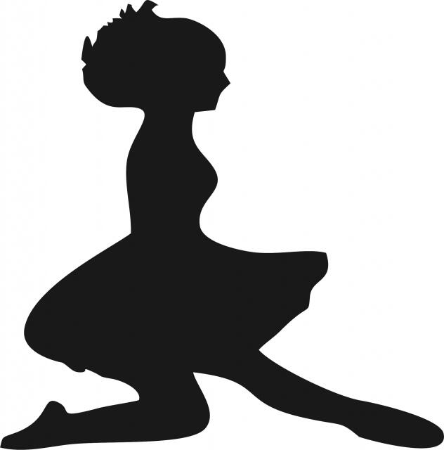 Irish Dancer 'Leap' Silhouette Laser Cut Appliques (Size: 10"H, Direction: facing right)
