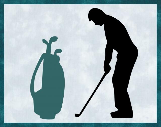 Kit - Mug Rug -  Golfer - Male (Price: Kit, Color: Green)