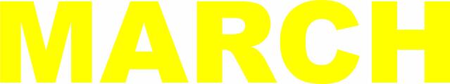 FEBRUARY (Price: 4"H, Color: Yellow)