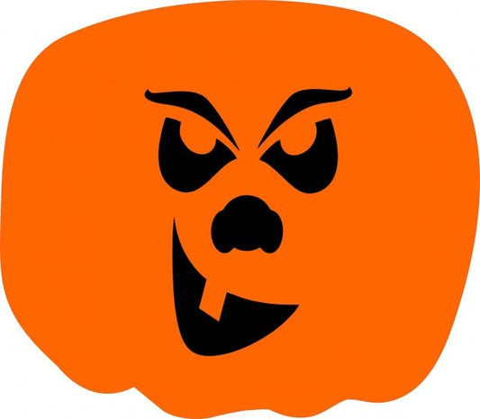 KIT - Jack'o'Lantern with Faces Laser  Cut Appliques (Price: Set of 4 - 8"W, Color: Quirky Face)