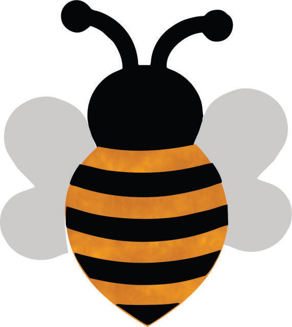 KIT - Bumblebee Laser Cut Appliques (Color: Tonal - Goldenrod, Size: with FUSIBLE - 4"H)