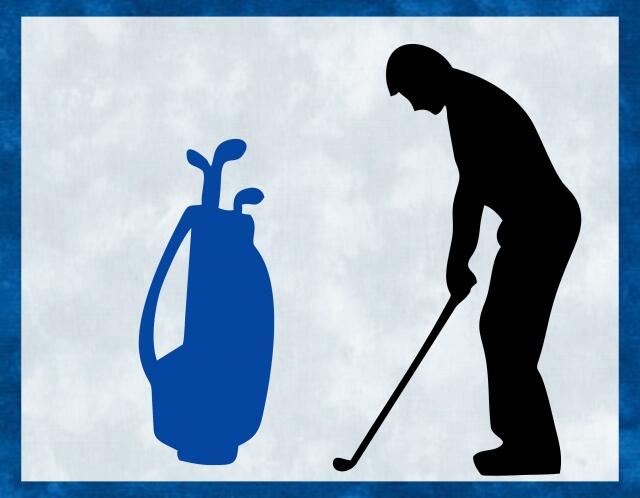 Kit - Mug Rug -  Golfer - Male (Price: Kit, Color: Blue)