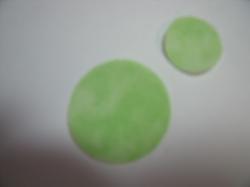 Flower Centers Round Laser Cut Appliques (Size: with FUSIBLE - 1", Color: Tonal - Pastel Green)
