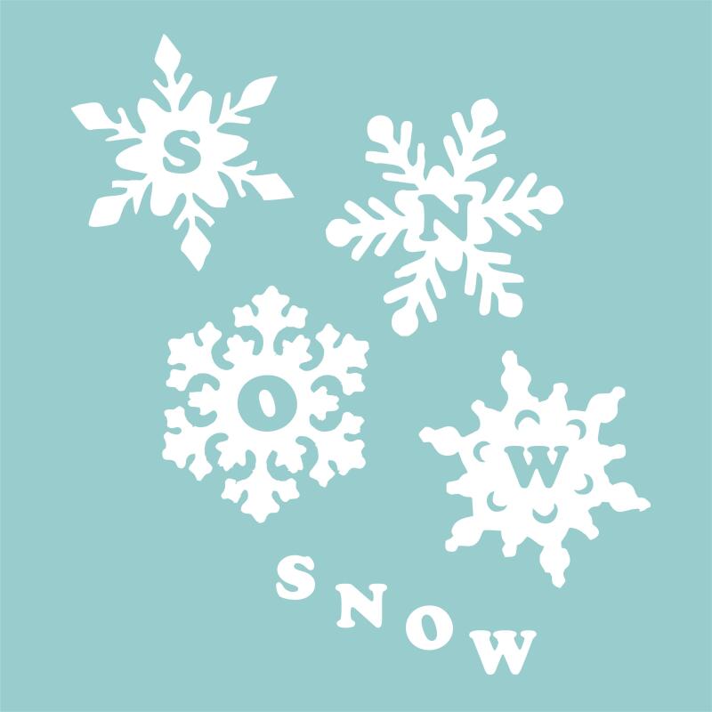 KIT - Snowflakes (Price: Snowflake with letters cutout)