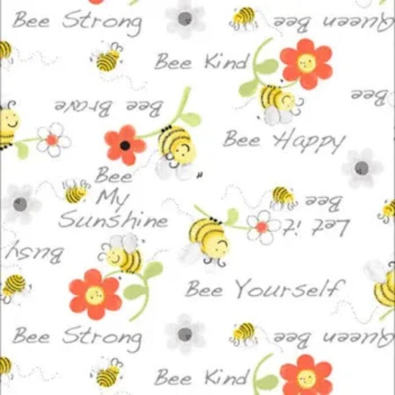 Sweet Bees White Words