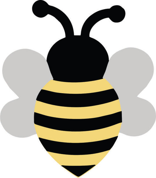 KIT - Bumblebee Laser Cut Appliques (Color: Tonal - Pastel Yellow, Size: with FUSIBLE - 5"H)