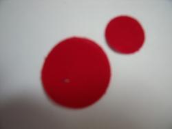 Flower Centers Round Laser Cut Appliques (Size: 1", Color: Red )