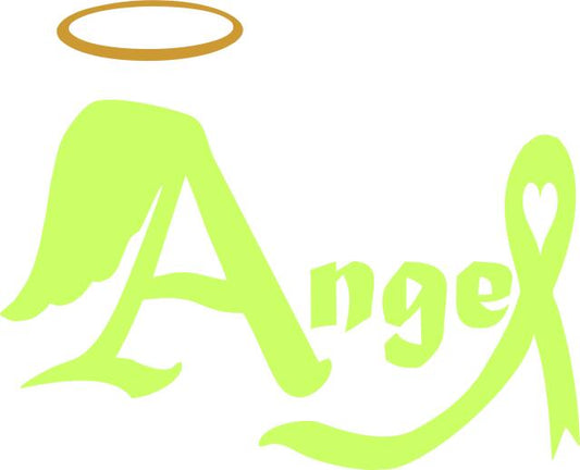 KIT - Awareness Angel Laser Cut Applique  (Color: Lime Green, Price: KIT )