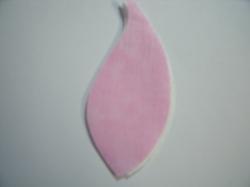 Flower Leaves Laser Cut Appliques (Size: with FUSIBLE - Small, Color: Tonal - Pastel Pink )