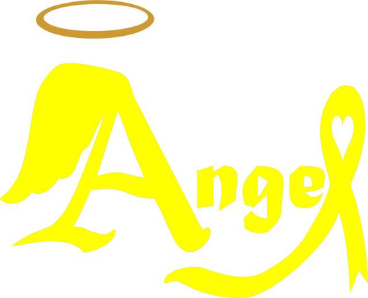 KIT - Awareness Angel Laser Cut Applique  (Color: Yellow, Price: KIT )