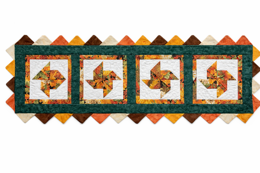 3-D Autumn Harvest Pinwheel Table Runner (Price: KIT)