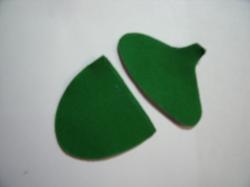 Acorn Laser Cut Appliques Set of 2 (Size: with FUSIBLE - 2.5"W, Color: Green)
