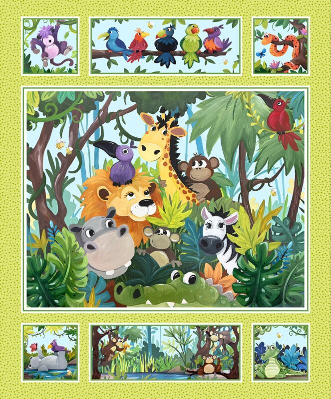 Jungle Friends Panel (Price: Panel)