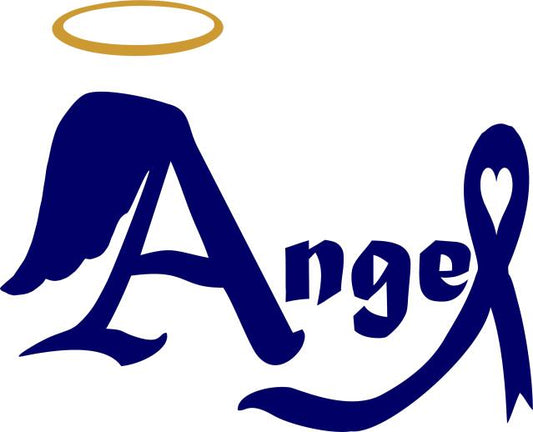 KIT - Awareness Angel Laser Cut Applique  (Color: Navy, Price: KIT with FUSIBLE )
