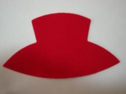 Hat Laser Cut Appliques (Size: with FUSIBLE - 6"W, Color: Red)
