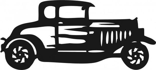 Antique Vintage Street Rod Silhouette Laser Cut Appliques (Size: 10W, Direction: facing right)