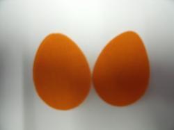 Easter Egg Laser Cut Appliques (Size: 4"H, Color: Orange )