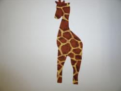 Giraffe Laser Cut Appliques (Size: 6"H, Color: Giraffe Print, Direction: Facing right)