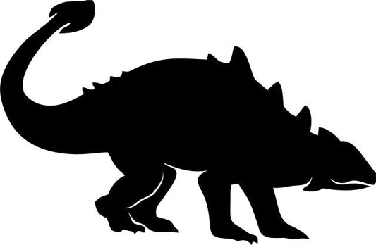 Ankylosaurus Silhouette Laser Cut Appliques (Direction: facing right, Size: 10"W)