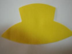 Hat Laser Cut Appliques (Size: 4"W, Color: Yellow)