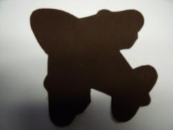Airplane Laser Cut Appliques (Size: with FUSIBLE - 4"W, Color: Brown )