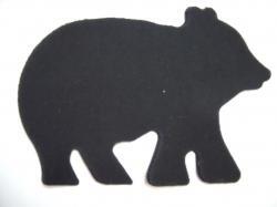 Bear Laser Cut Appliques  (Size: 6"W, Color: Black  , Direction: Facing right)