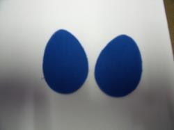 Easter Egg Laser Cut Appliques (Size: 5"H, Color: Blue  )