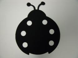 Ladybug Laser Cut Appliques (Size: 5"H, Color: Black)