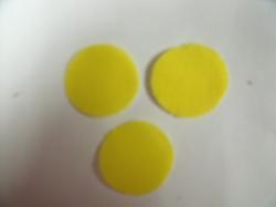 Christmas Holly Berries  Set of 3 Die Cut Appliques (Size: 1/2", Color: Yellow  )