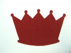Crown Laser Cut Appliques (Size: 5"W, Color: Red  )