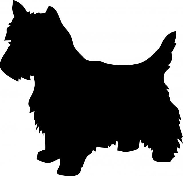 Dog - Westie Laser Silhouettes (Size: with FUSIBLE - 10"H, Color: Black )