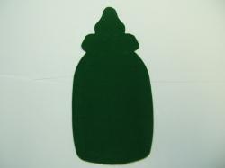 Baby Bottle Laser Cut Appliques (Size: 4"H, Color: Green  )