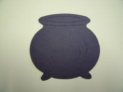 Cauldron NO handle Die Cut Appliques (Size: 5"H, Color: Black )