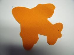 Airplane Laser Cut Appliques (Size: 4"W, Color: Orange )