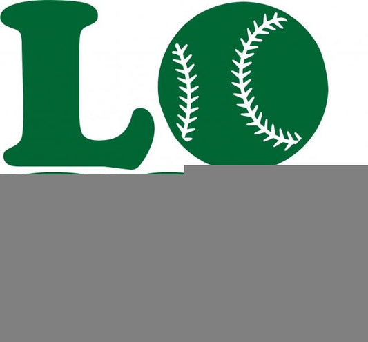 KIT - LOVE - Baseball Laser Cut Silhouettes (Size: 5"H, Color: Green)