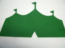 Circus Tent Laser Cut Appliques (Size: \WITH Backing - 10"W, Color: Green  )