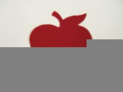 Christmas Apple Laser Cut Appliques (Size: 6"H, Color: Red )