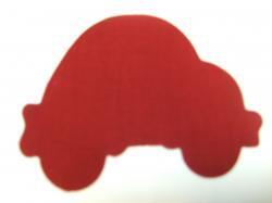 Car Laser Cut Appliques (Size: 6"W - ADD FUSIBLE , Color: Red  )