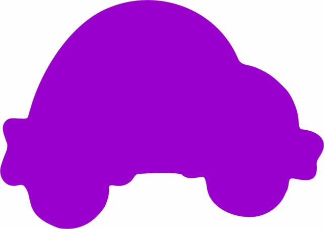 Car Laser Cut Appliques (Size: 6"W, Color: Purple  )