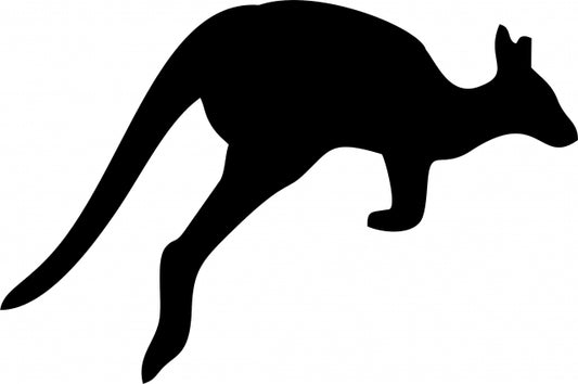 Kangaroo Leaping Laser Cut Silhouette  (Size: 8"W, Direction: facing right)